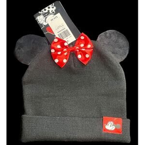 Disney Minnie Mouse Soft Ears Cosplay Knit Beanie Hat New with Tag Deadstock
